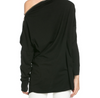 Zipper Accent Asymmetrical Top