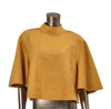 Spicy Mustard Suede Crop Top