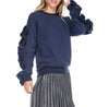Ruffle Slouch Sweatshirt