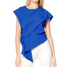 Asymmetrical Pleat Back Zipper Top - The Perfect Pair Boutique