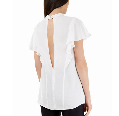 Frill Detail with Neck Tie Blouse