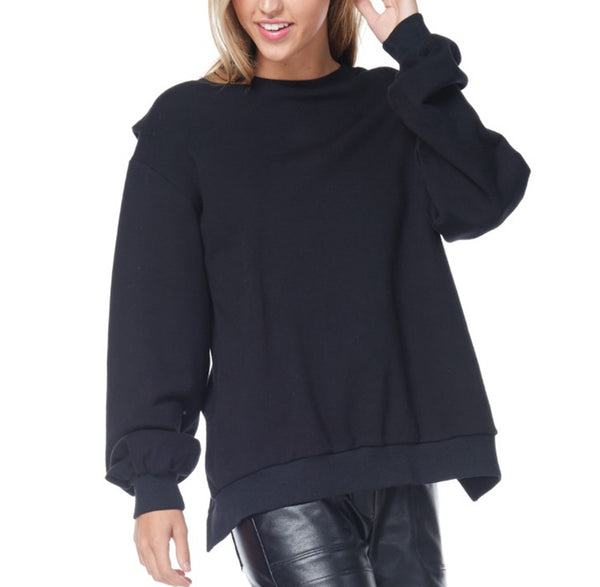 Crisscross Open Back Sweatshirt