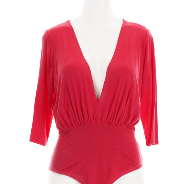 Plunging Neck Line Bodysuit - The Perfect Pair Boutique