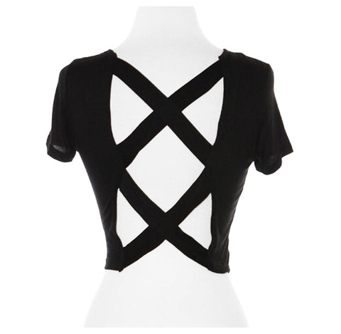 #Bored Caged Back T-Shirt - The Perfect Pair Boutique