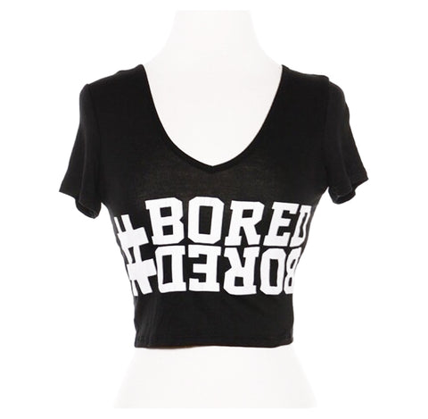 #Bored Caged Back T-Shirt - The Perfect Pair Boutique