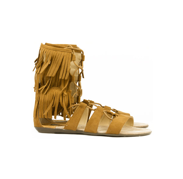 Fringe Over Ankle Gladiator Sandal - The Perfect Pair Boutique