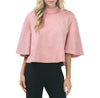 Pretty In Pink Suede Oversized Top