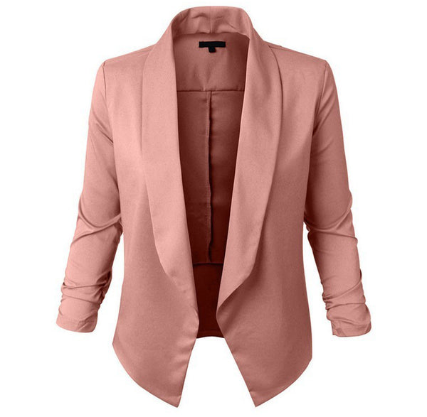 Plus Size Rosy Luxe Tuxedo Blazer