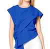 Asymmetrical Pleat Back Zipper Top - The Perfect Pair Boutique