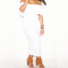 Curvy Ivory Off the Shoulder Dress